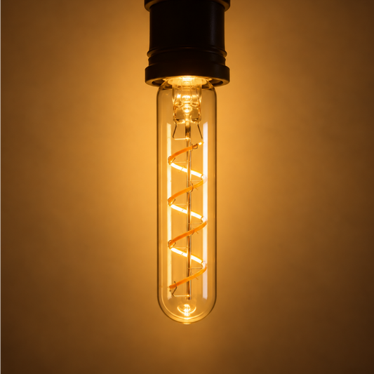 LED лампа T30 (найсимон), 4Вт, 240Лм, E27, 2400K (илиқ оқ), Янтарь ранг