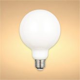 LED лампа G80 (шар шаклида), 7Вт, E27, 3000K (илиқ оқ), Молочная (milky)