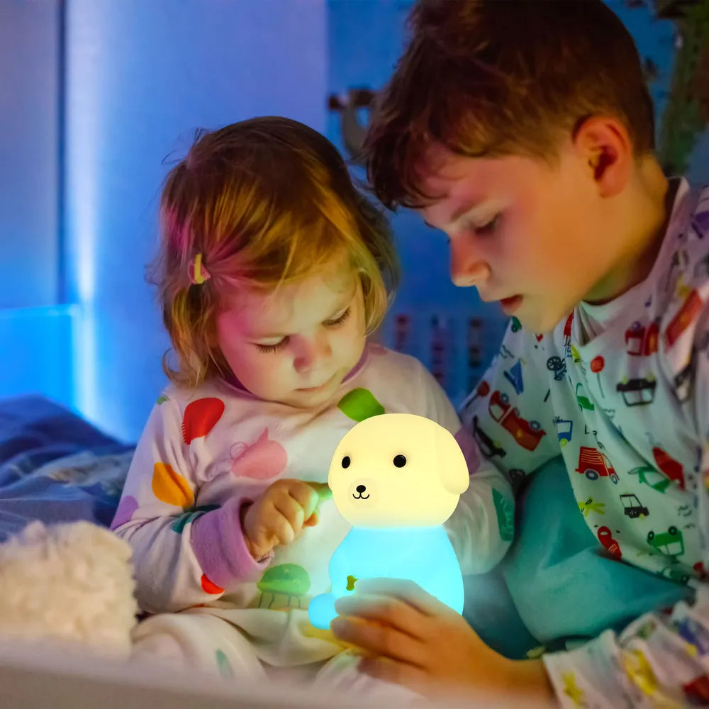 Night Lamp TEKLED Adorable LED Rechargeable Night Light with Timer and Color-Changing Options-Puppy-130-03774