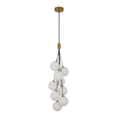 Chandelier TEKLED Bronze Chandelier 67067-9 Milky Glass 9xG9(TEKLED)-159-18260--159-18260