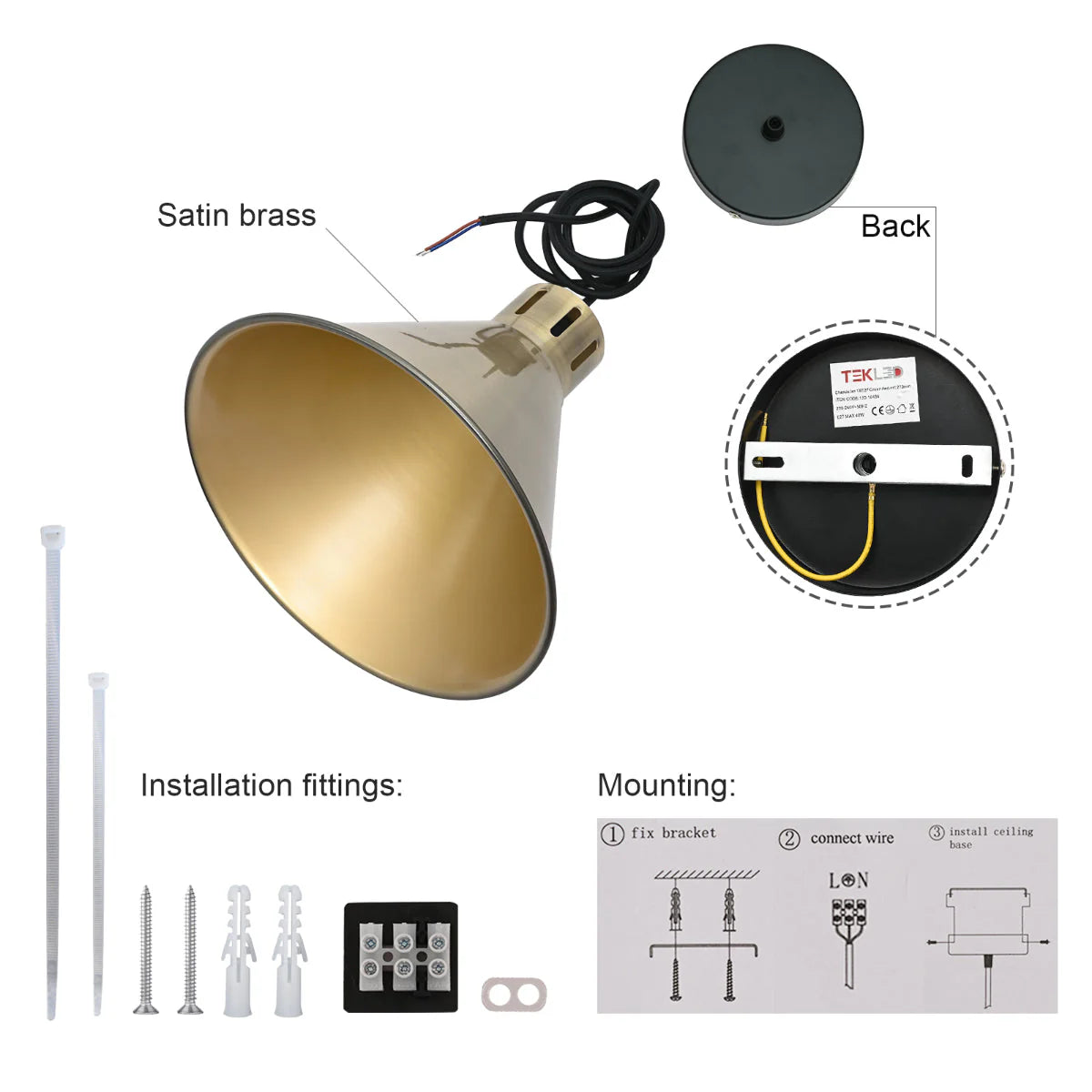Современный индустриальный конусный подвесной светильник для кухни или столовой, идеально дополняющий стиль лофт.