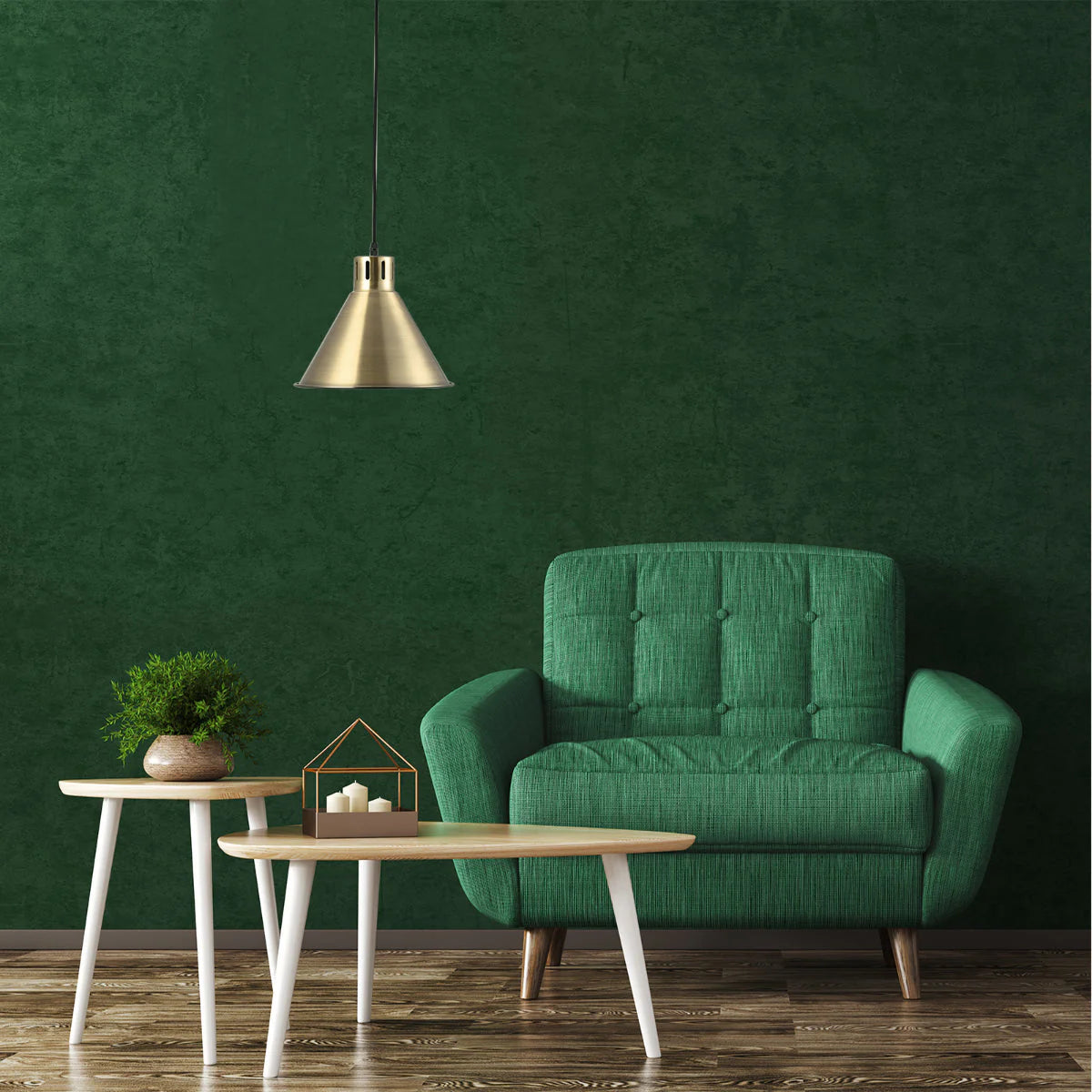 Современная конусообразная подвесная лампа в индустриальном стиле, идеально подходящая для кухни или dining room.