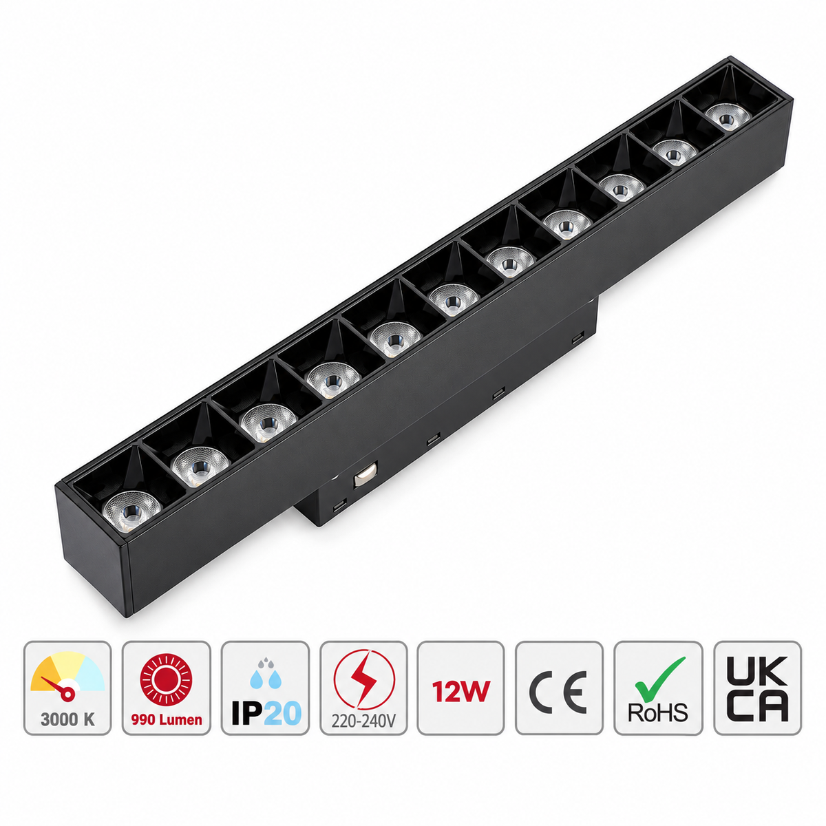 Чироқ LED Magnetic MAG-02 12W 48V 3000K ҚОРА ТРЕК (TEKLED)