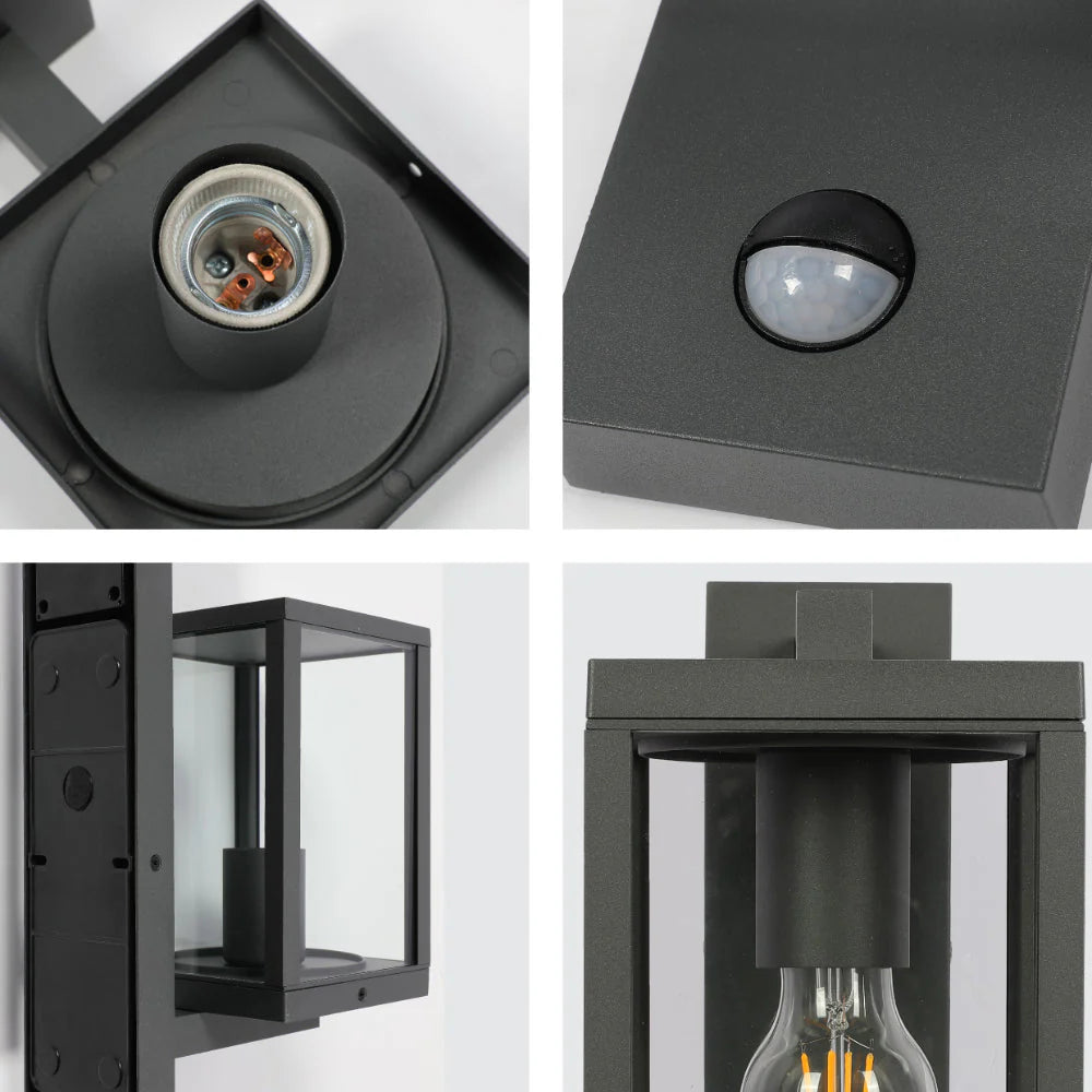 Настенный латунный фонарь для улицы в современном стиле, подходит для освещения сада или террасы.