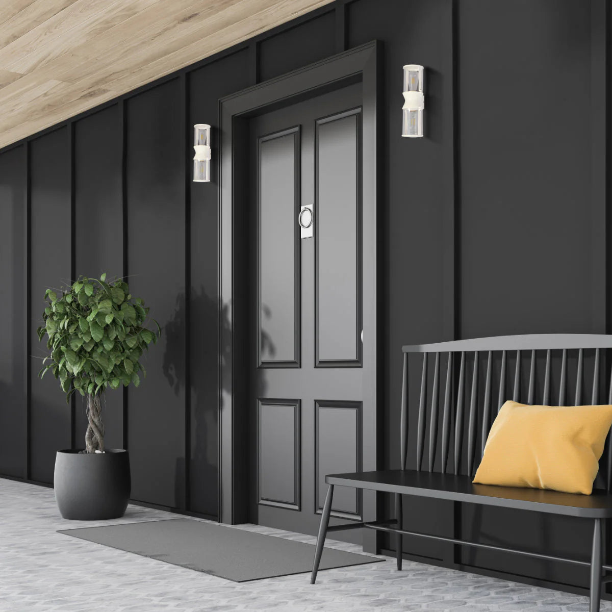 Настенный светильник в винтажном стиле для уличного освещения, идеально подходит для фасадов домов в современном и классическом декоре.