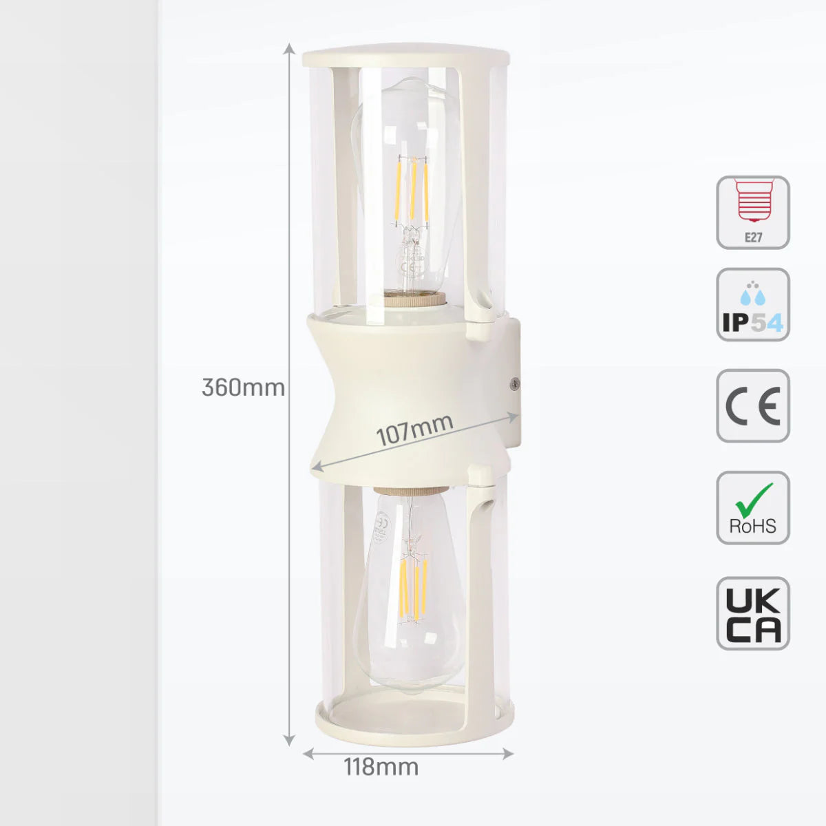 Настенный светильник в винтажном стиле для улицы, идеален для террасы или входной группы, защита IP54.