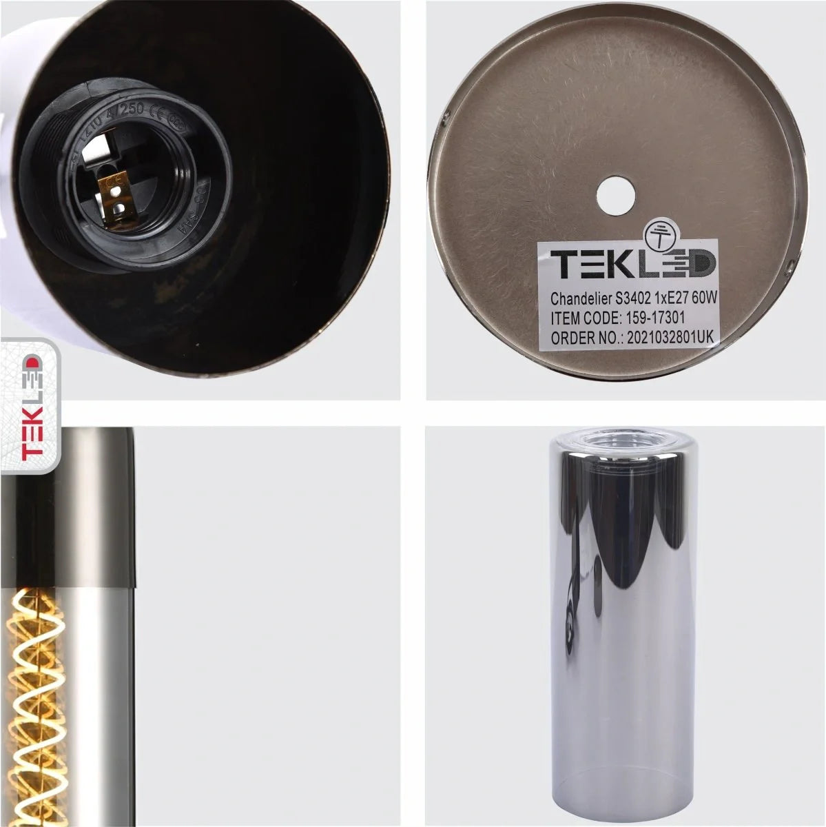 Близкий план шарика-подсветки с дымчатым стеклом и черной жемчужной отделкой, идеален для современных интерьеров.