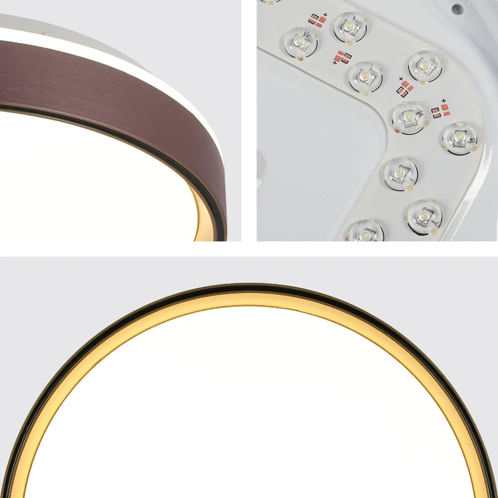 Close shot of the LED Flush Ceiling Light Purple Gold D400 6000K/4000K/3000K 27Wx2(TEKLED)-165-16012