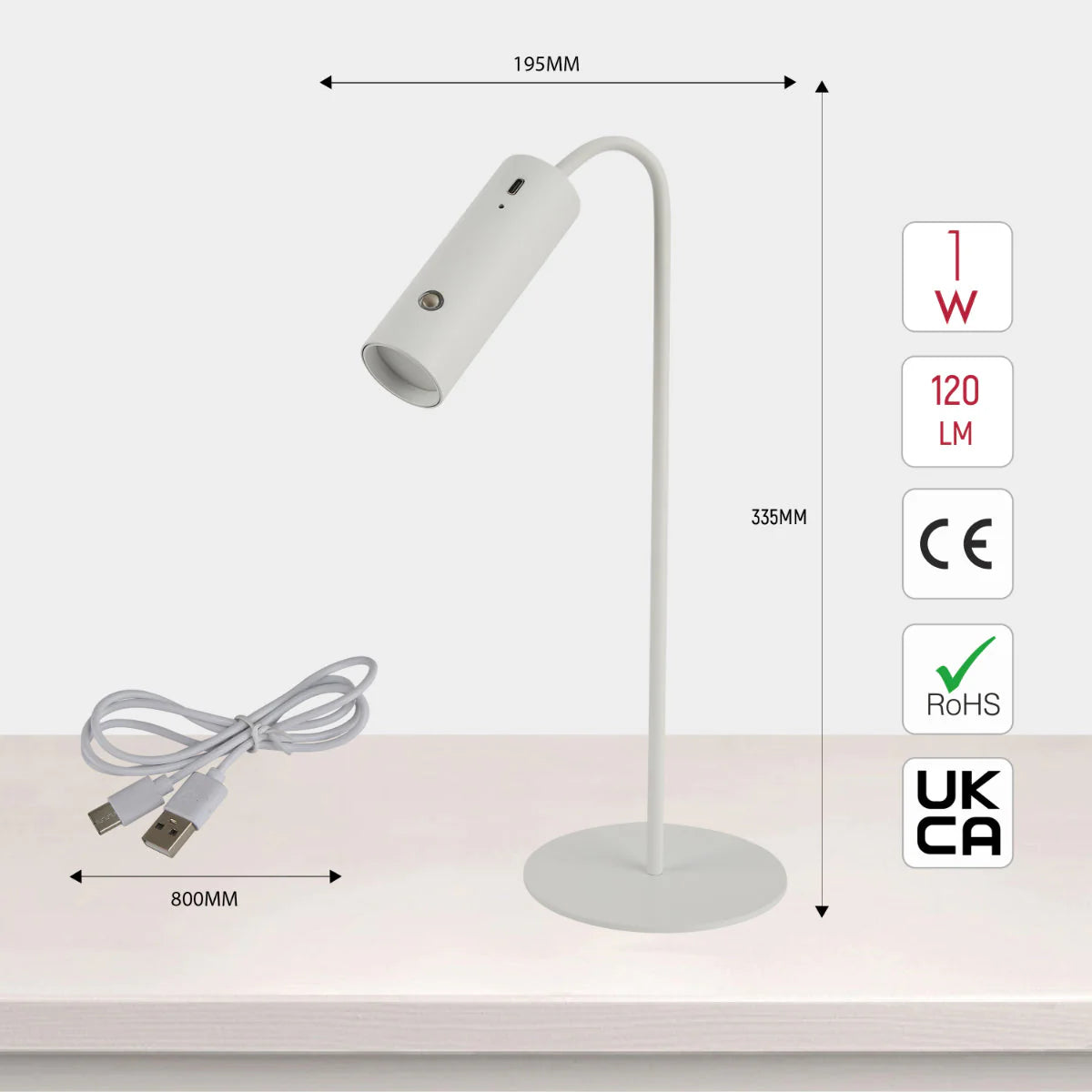 Настольная LED-лампа с клипсой, идеально подходит для рабочего стола в современном офисе. Компактный и стильный дизайн.
