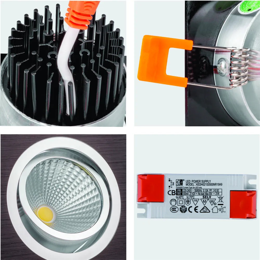 Close shot of the LED OC002C 3х5W 4500K BLACK -165-153263-165-153263