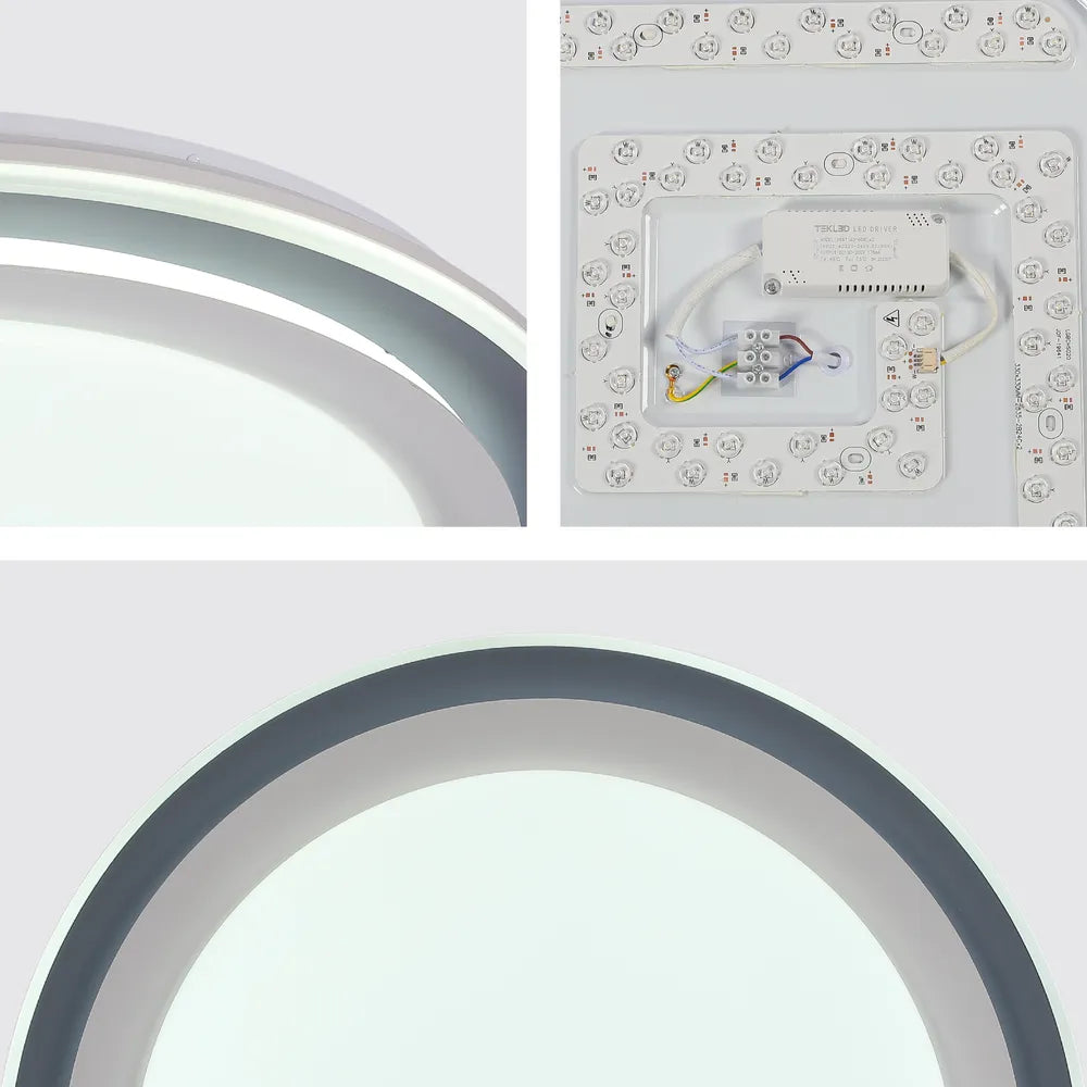 Close shot of the Step LED Flush Ceiling Light Blue D500 6000K/4000K/3000K 42Wx2(TEKLED)-165-16005