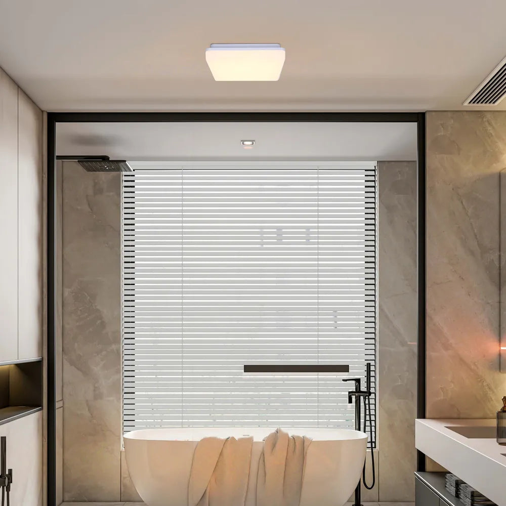 LED Flush Ceiling Light TEKLED Sv-k LED NIKA SQUARE 25W 3CCT IP44 (TEKLED)--118-033911