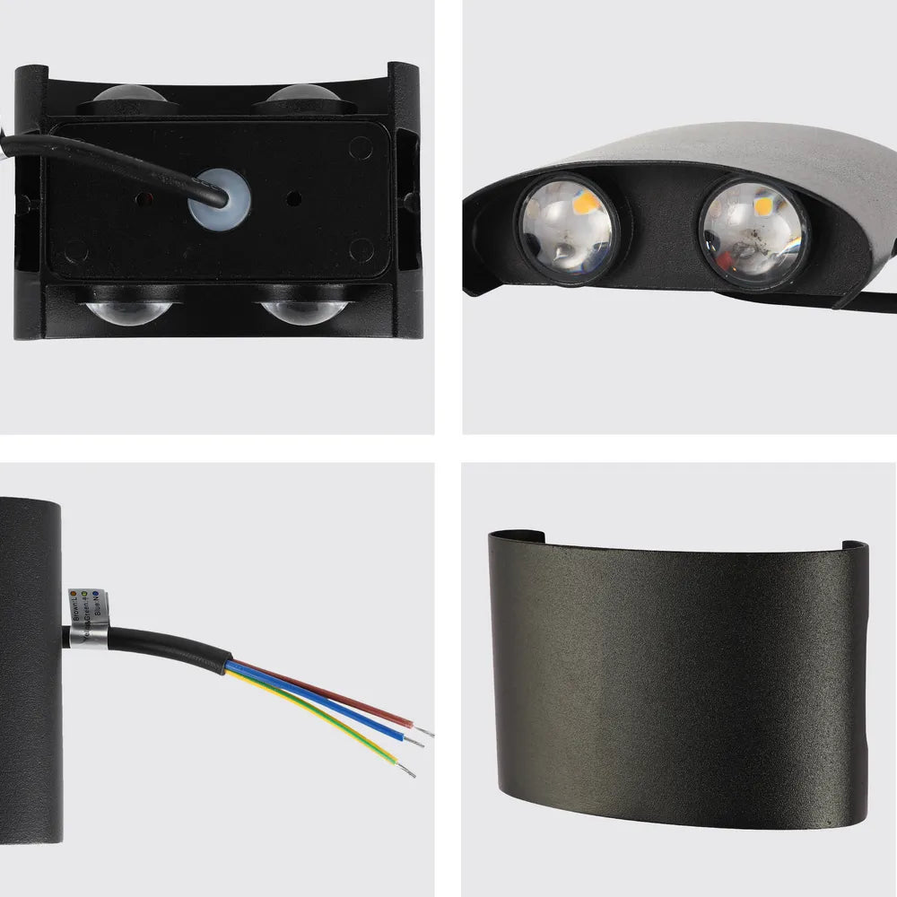 Close shot of the Svet-k B2326 4x1W BLACK 4000K IP54(TEKLED)-182-03310