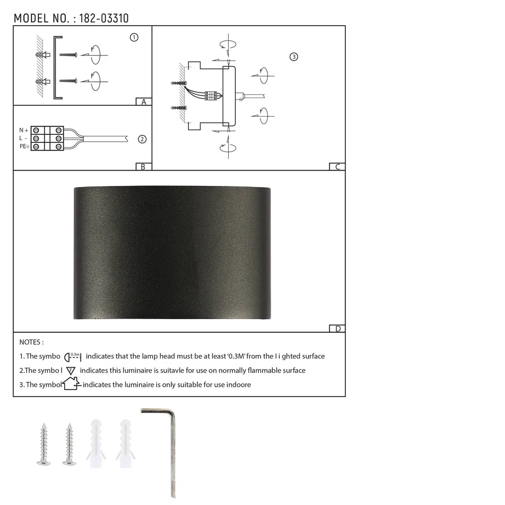 User manual for Svet-k B2326 4x1W BLACK 4000K IP54(TEKLED)-182-03310