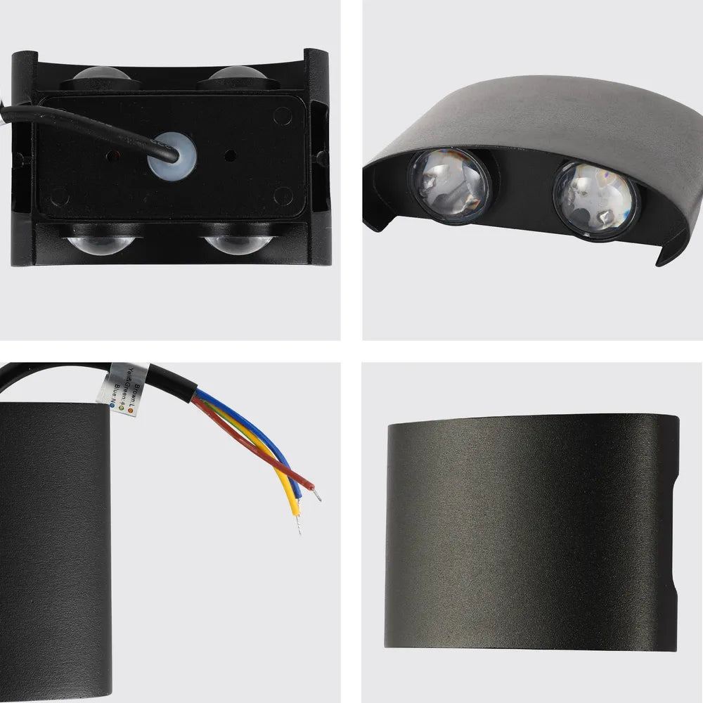 Close shot of the Svet-k B2326 4x3W BLACK RGB IP54(TEKLED)-182-03312