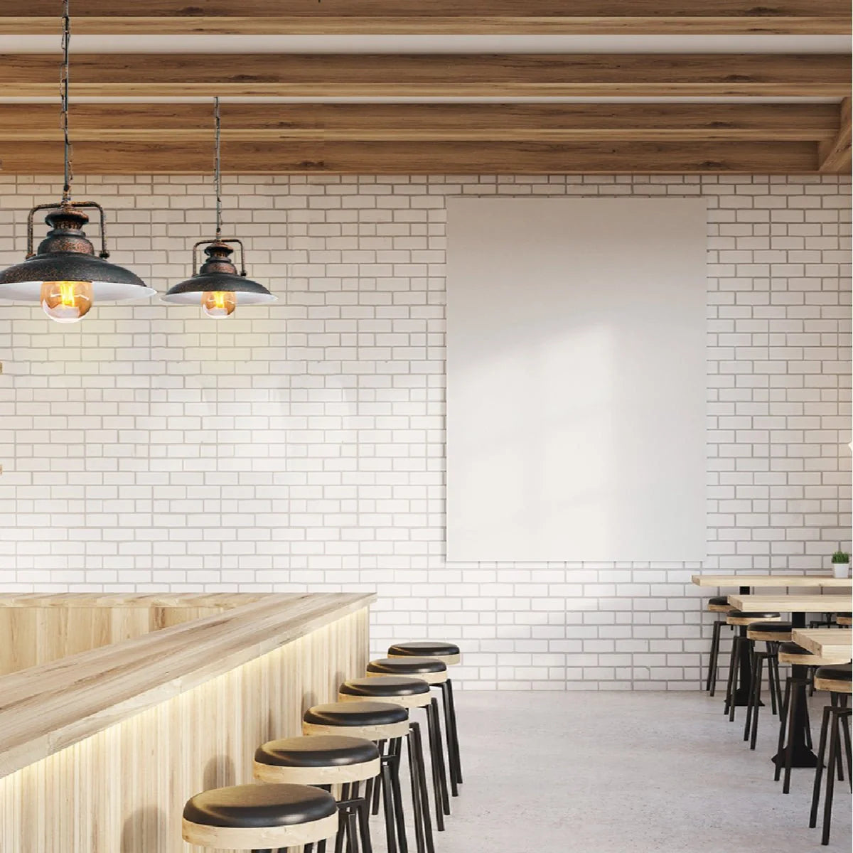 Подвесной светильник из металлического антикоррозийного материала в стиле лофт, идеален для кухни или рабочего пространства.