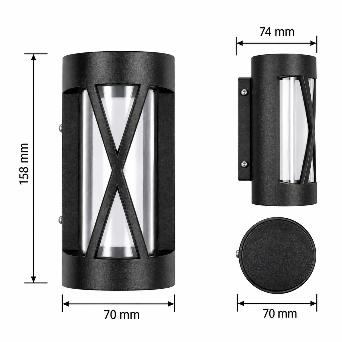 Чироқ SMD 9001A 12W ҚОРА 3000K (TEKLED)