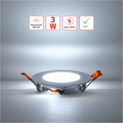 Чироқ LED SLIM ROUND PANEL 3W 6000K (HAIGER)100sh