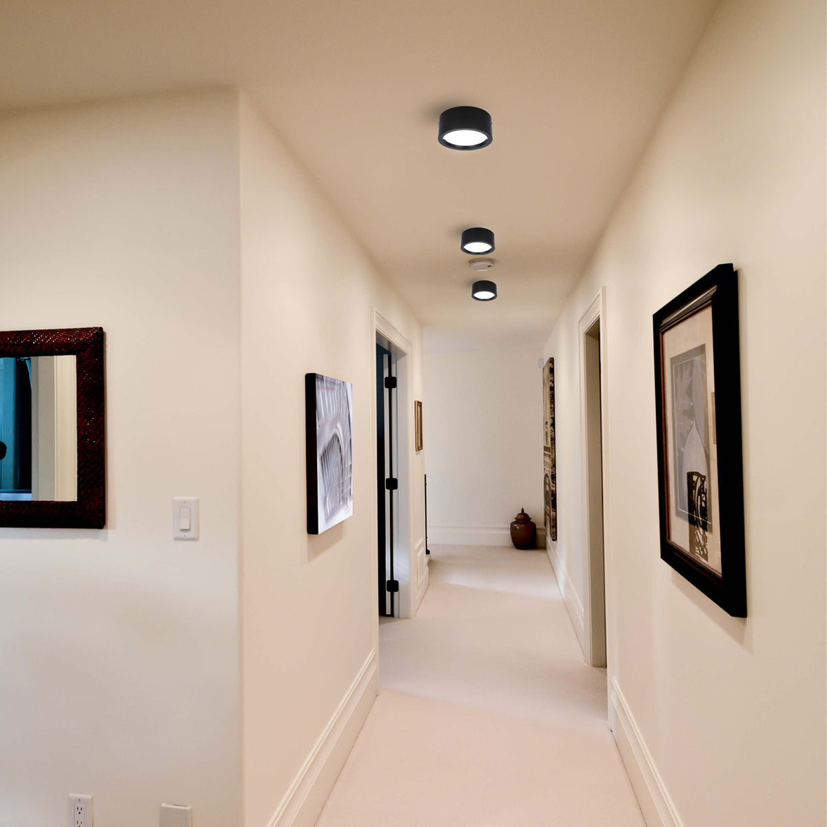 Замонавий чироқ&nbsp; MIRA, устки LED Downlight, 10W / 20W / 30W, 3CCT (4000K / 6000K), оқ / қора, металл корпус
