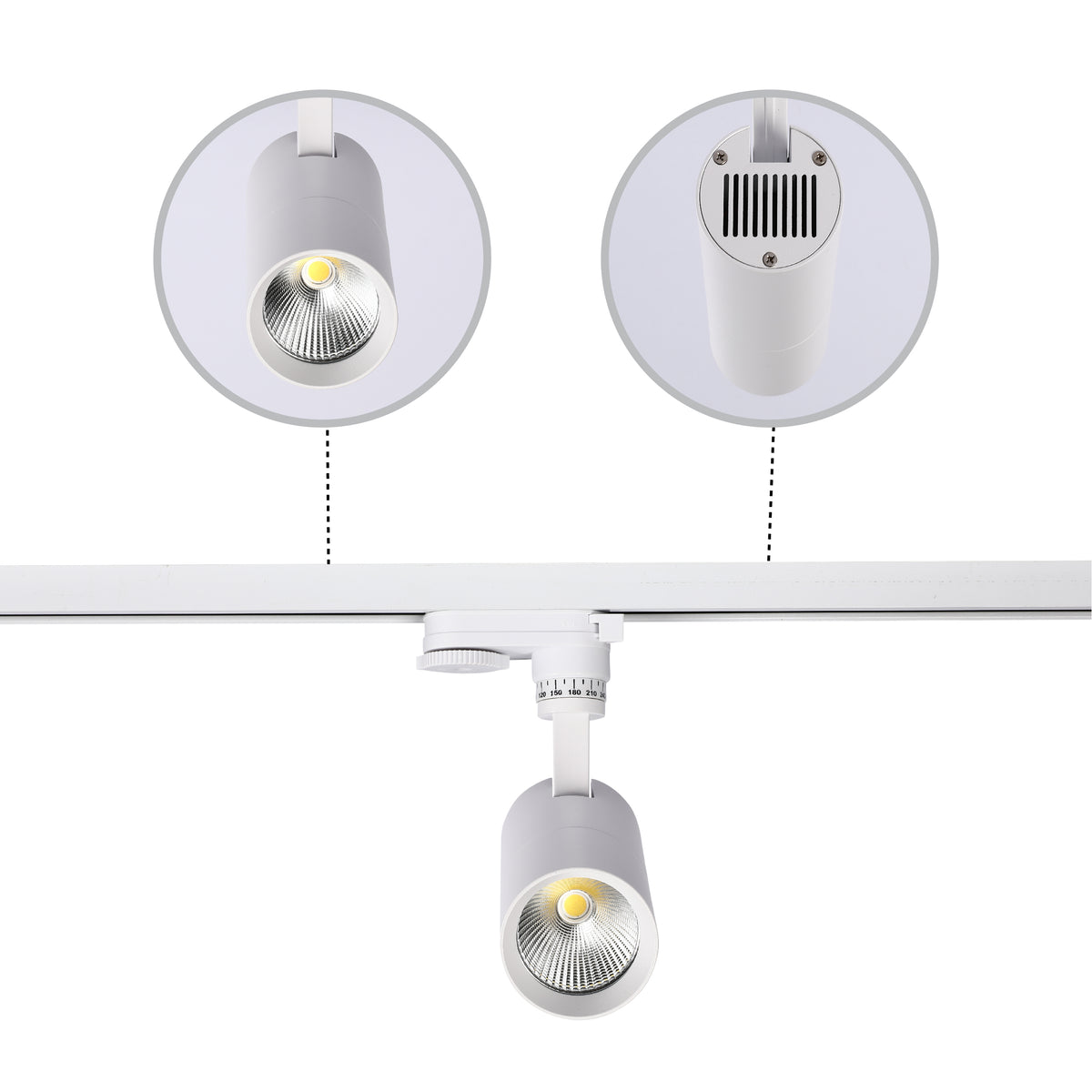 Замонавий трек чироғи LED LS-012-75 (10W / 20W / 30W, 4000K / 6000K, оқ / қора)