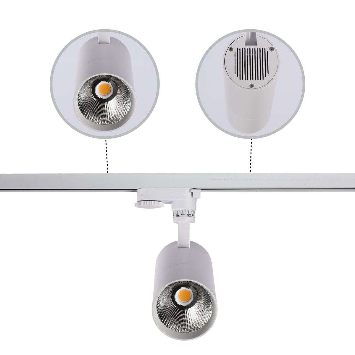Замонавий трек чироғи LED LS-012-75 (10W / 20W / 30W, 4000K / 6000K, оқ / қора)