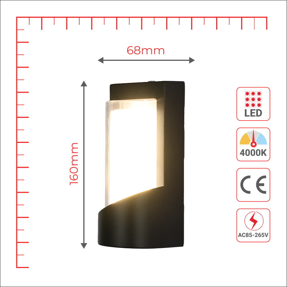 Чироқ SMD 9001A 7W ҚОРА 3000K (TEKLED)