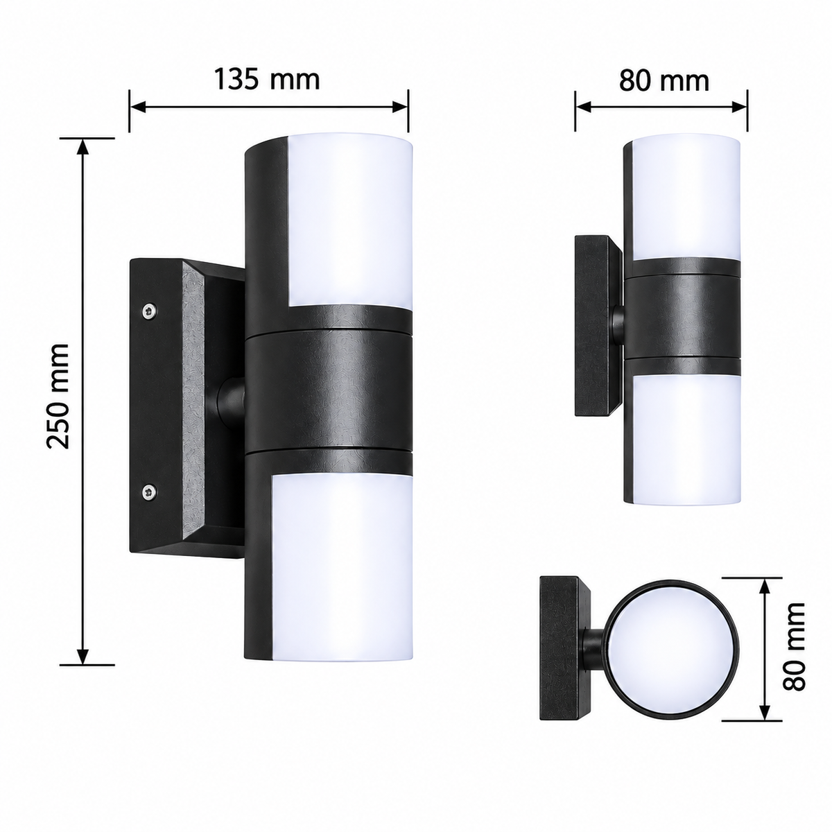 Чироқ LED F895A/2 6Wx2 ҚОРА 3000K (TEKLED)