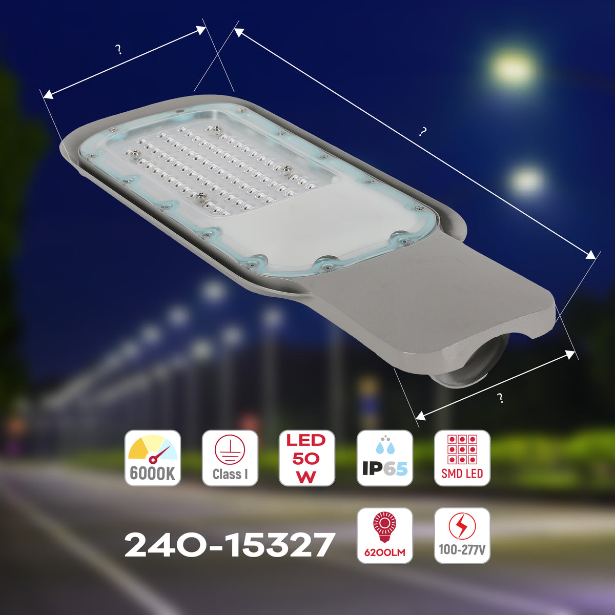 Кўча LED Чироғи RKU FYY-3 (Кулранг)