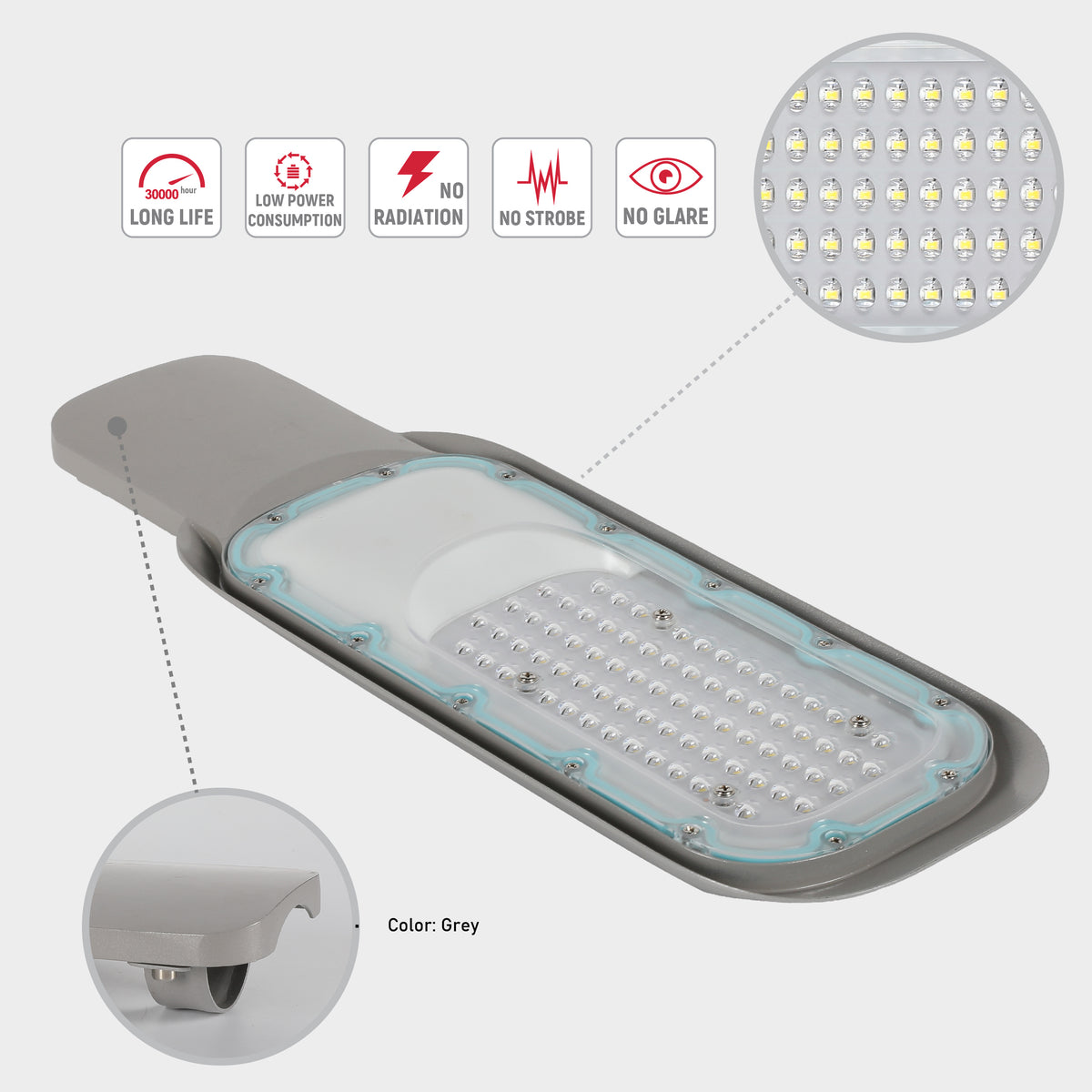 Кўча LED Чироғи RKU FYY-3 (Кулранг)