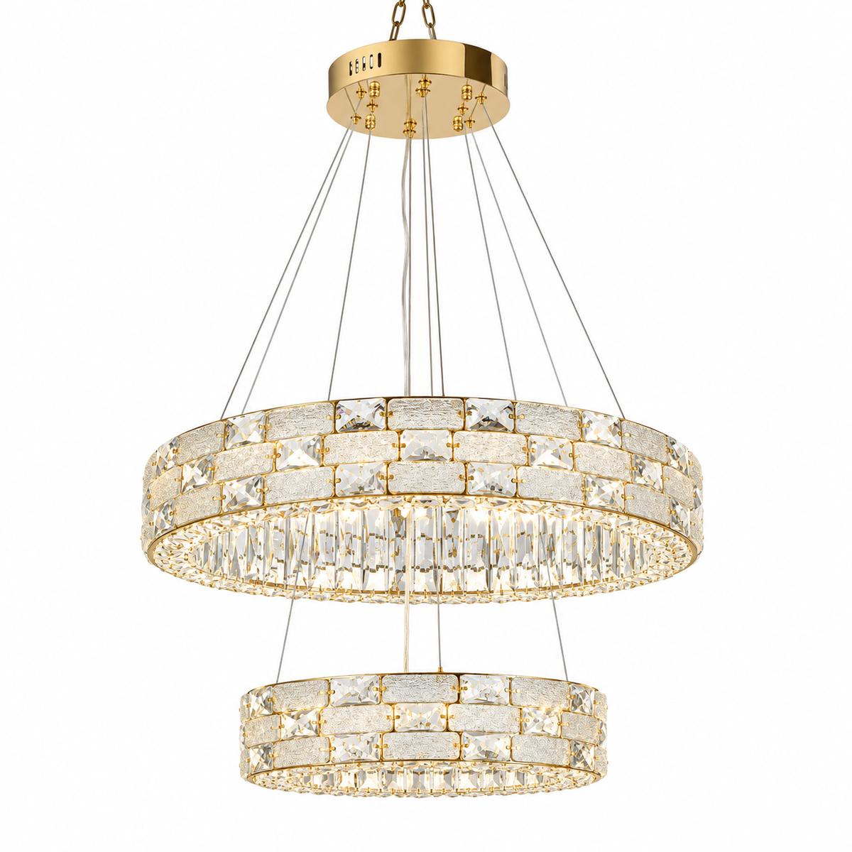 Люстра Crystal C7 3CCT Gold D600+D400мм (TEKLED)