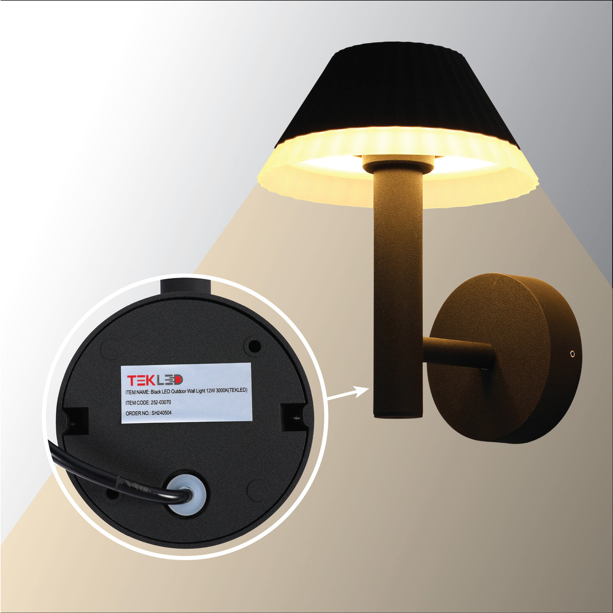 Декоратив ва Парк LED Чироқлари (12W,18W 3000K, Black)