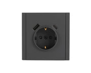 Ерли розетка (Shuko) + USB (A+C), я/ў, NIZMO серияси