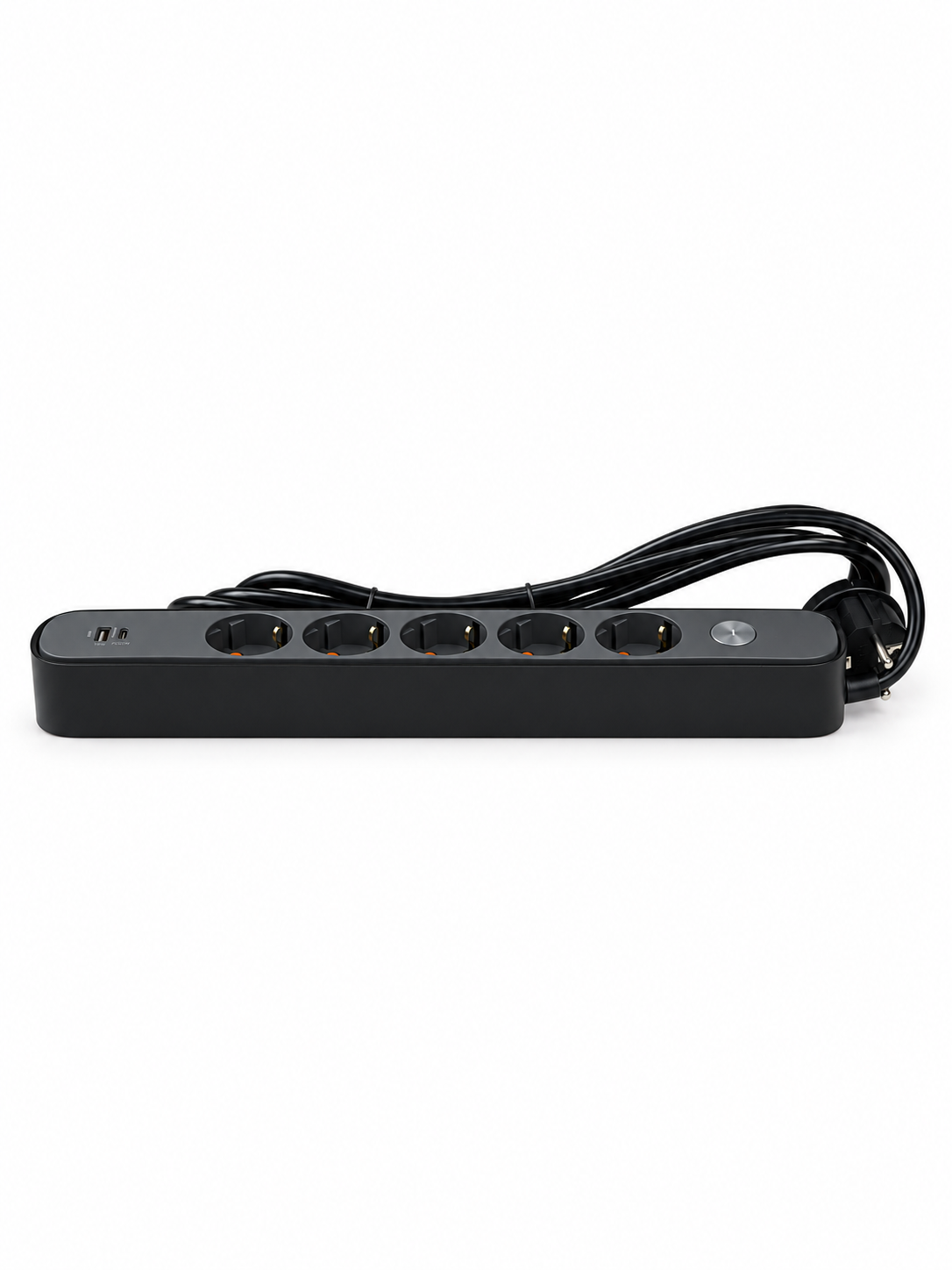 Узайтиргич 5 уяли 3 м, ўчиргичли, USB ва Type-C, 3х1,5 мм², BV-0503-A/C, PROLINE-ULTRA серияси
