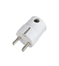 Бурчакли вилка-2207, ерли, оқ 16А 250V