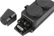 Кўчма розетка 2 уяли, ерга улагичли ва қопқоқли, IP44, 16А, YK402P (TEKLED ELECTRIC)