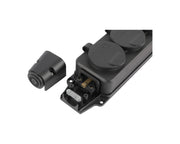 Кўчма розетка 3 уяли, ерга улагичли ва қопқоқли, IP44, 16А, YK403P (TEKLED ELECTRIC)