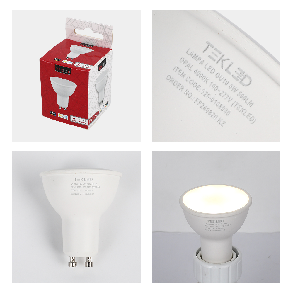 LED лампа GU10 (спот), 6Vt, 500Lm, GU10