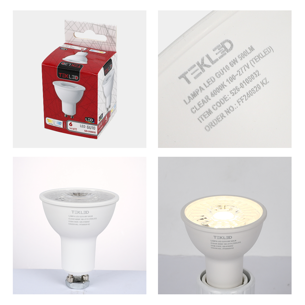 LED лампа GU10 (спот), 6Vt, 500Lm, GU10