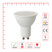 LED лампа GU10 (спот), 6Вт, 500Лм, GU10