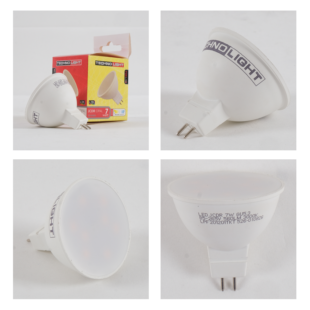 LED чироқ ЖСДР (спот), 7Vt, 560Lm, GU5.3, Опал