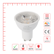 LED лампа GU10 (спот), 4Вт, 500Лм, GU10, Шаффоф