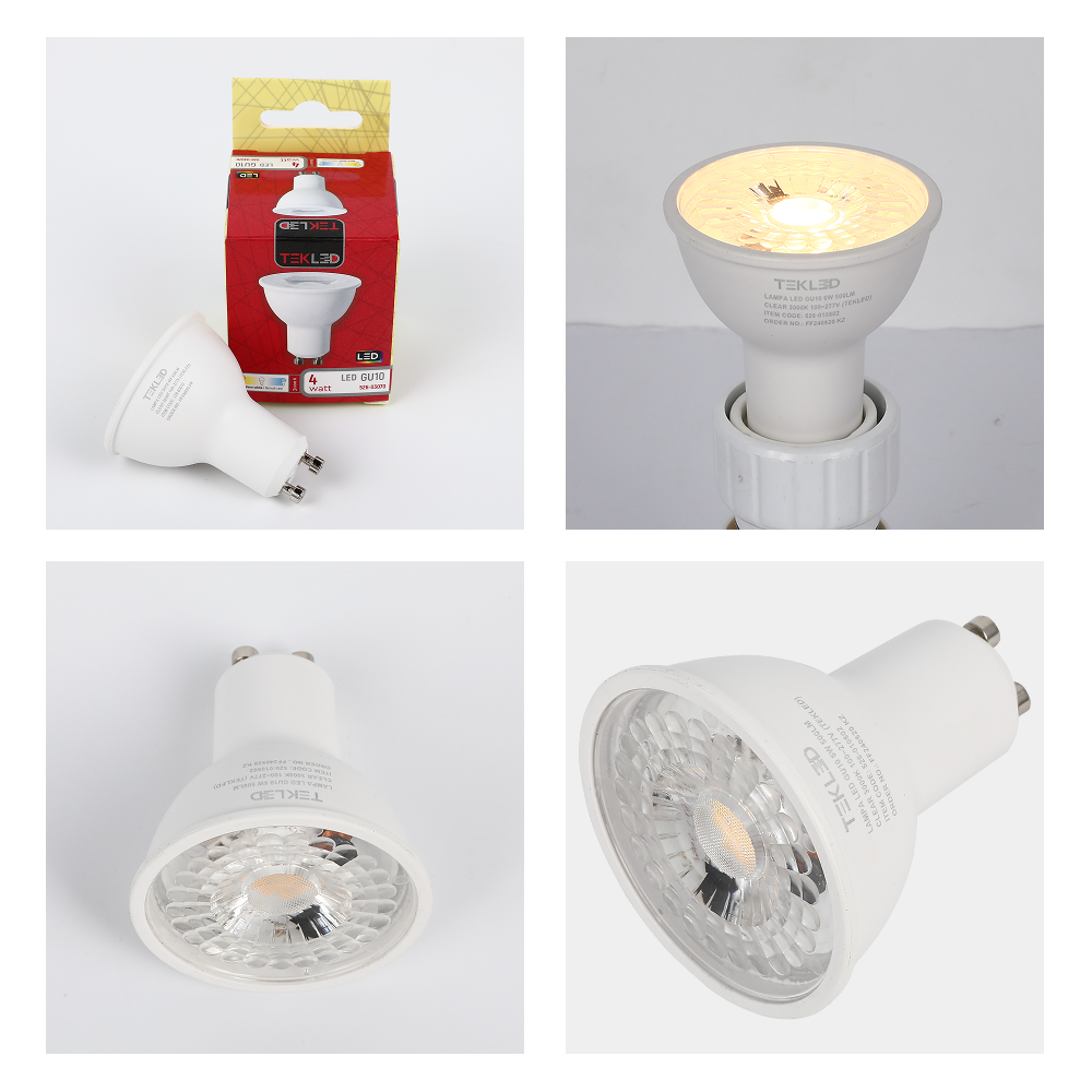 LED лампа GU10 (спот), 4Vt, 500Lm, GU10, Шаффоф