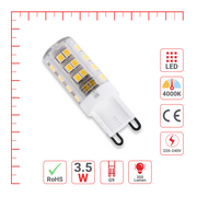 LED лампа капсула турдаги, 3.5Вт, 350Лм, G9