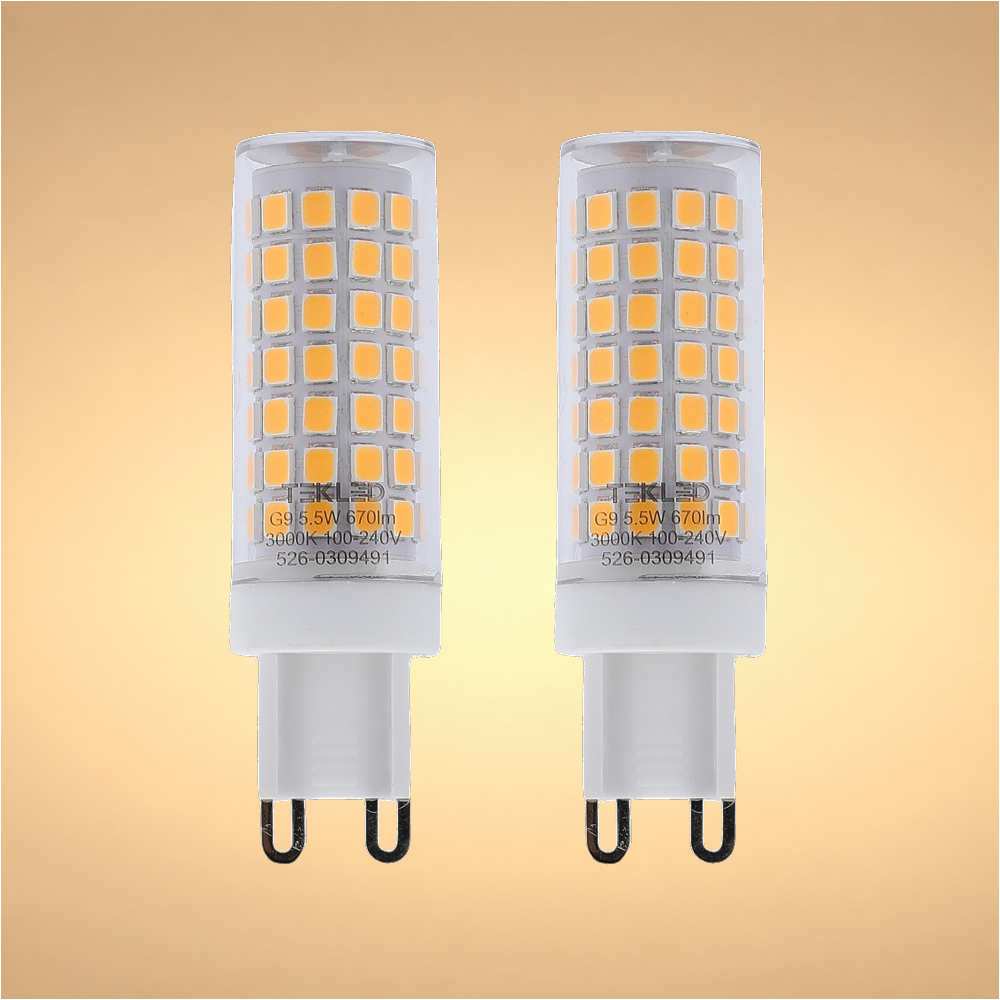 LED лампа, капсула туридаги, 5.5 Вт, 670 лм, G9
