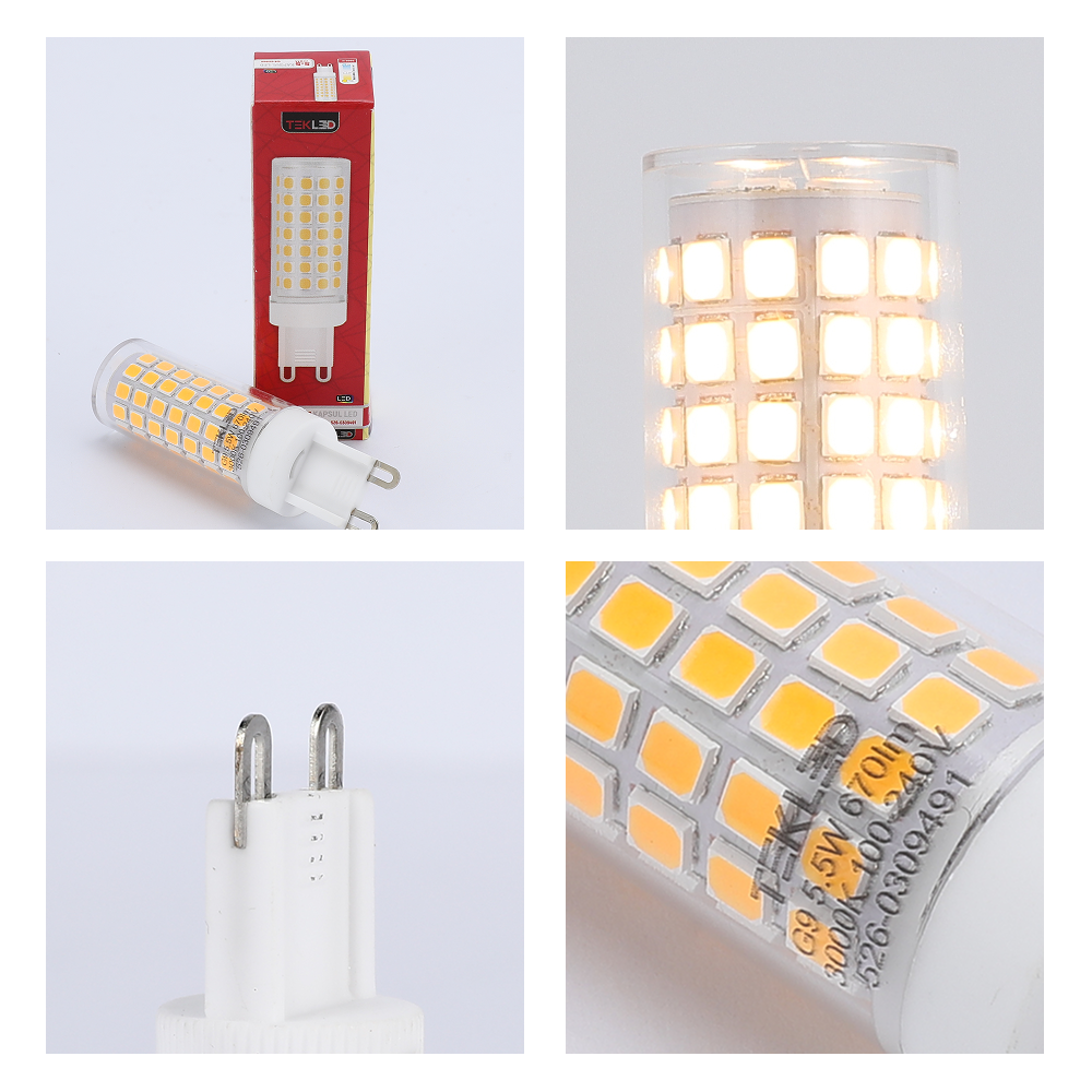 LED лампа, капсула туридаги, 5.5 Вт, 670 лм, G9