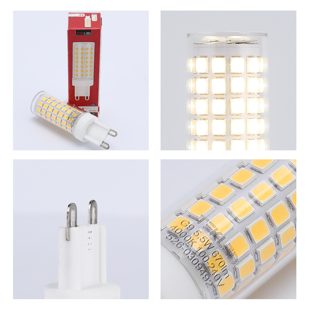LED лампа, капсула туридаги, 5.5 Вт, 670 лм, G9