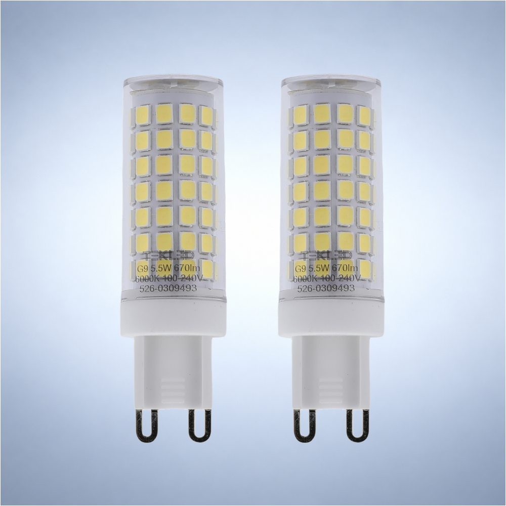LED лампа, капсула туридаги, 5.5 Вт, 670 лм, G9
