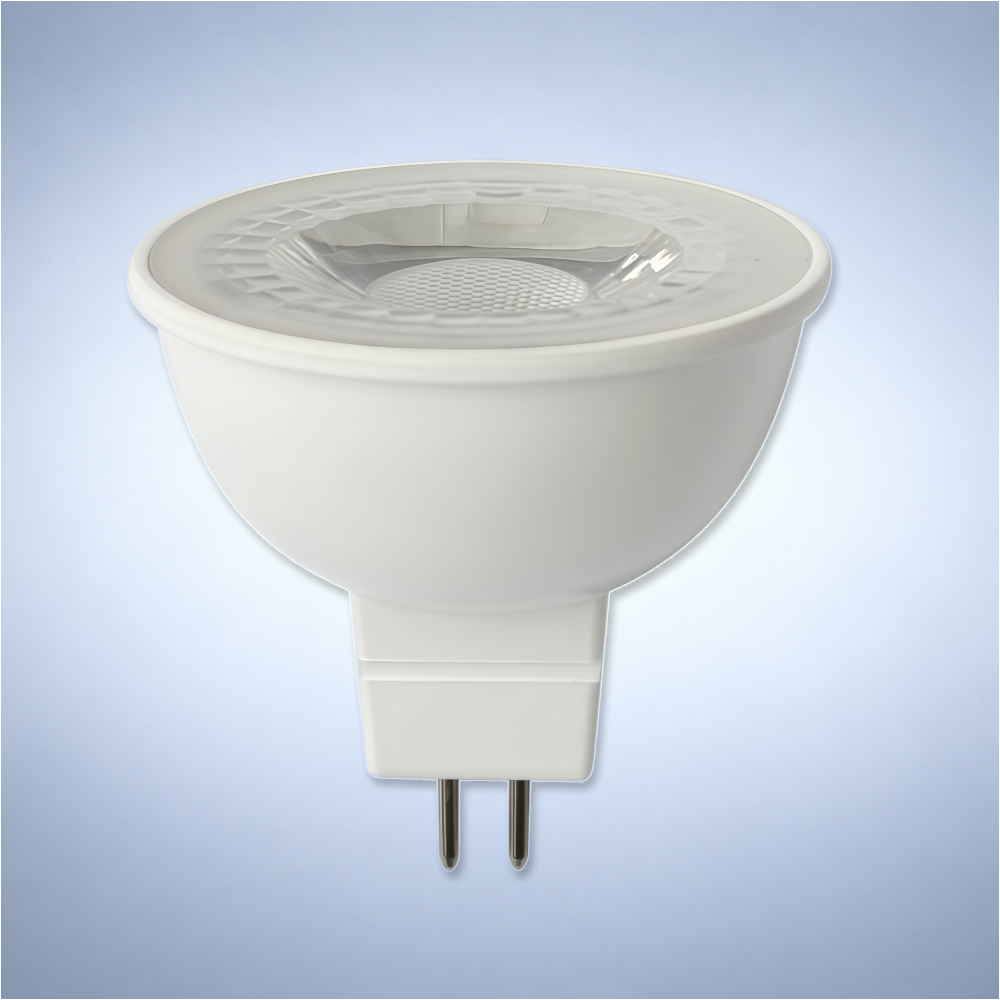 LED лампа JCDR (спот), 5Вт, 400Лм, GU5.3 (ECOLITE), 6000K (совуқ оқ), Шаффоф