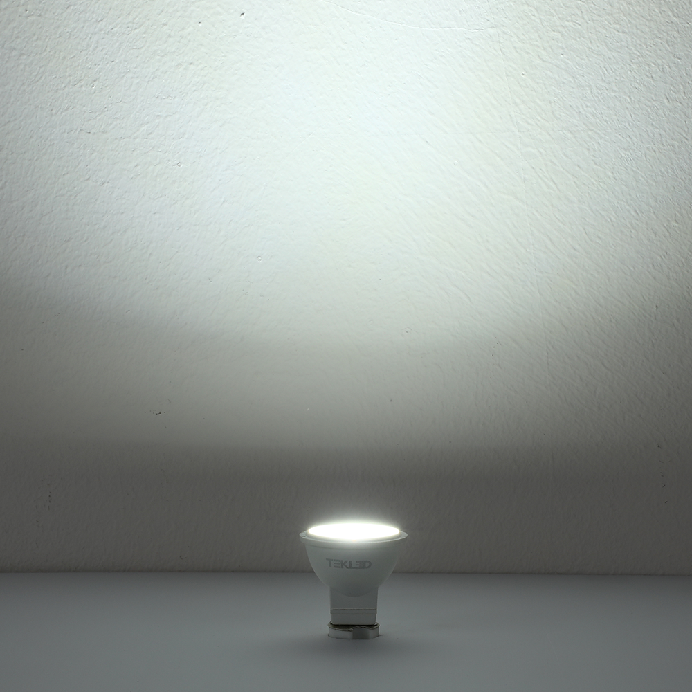 LED лампа JCDR (спот), 5Вт, 400Лм, GU5.3 (ECOLITE), 6000K (совуқ оқ), Шаффоф