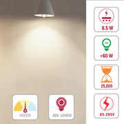 LED-Лампа A60 (6,5W, E27, CLEAR)